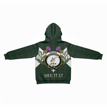 MacRae (McRae) Tartan Family Crest Kid Hoodie Scottish Burns Night Thistle Floral