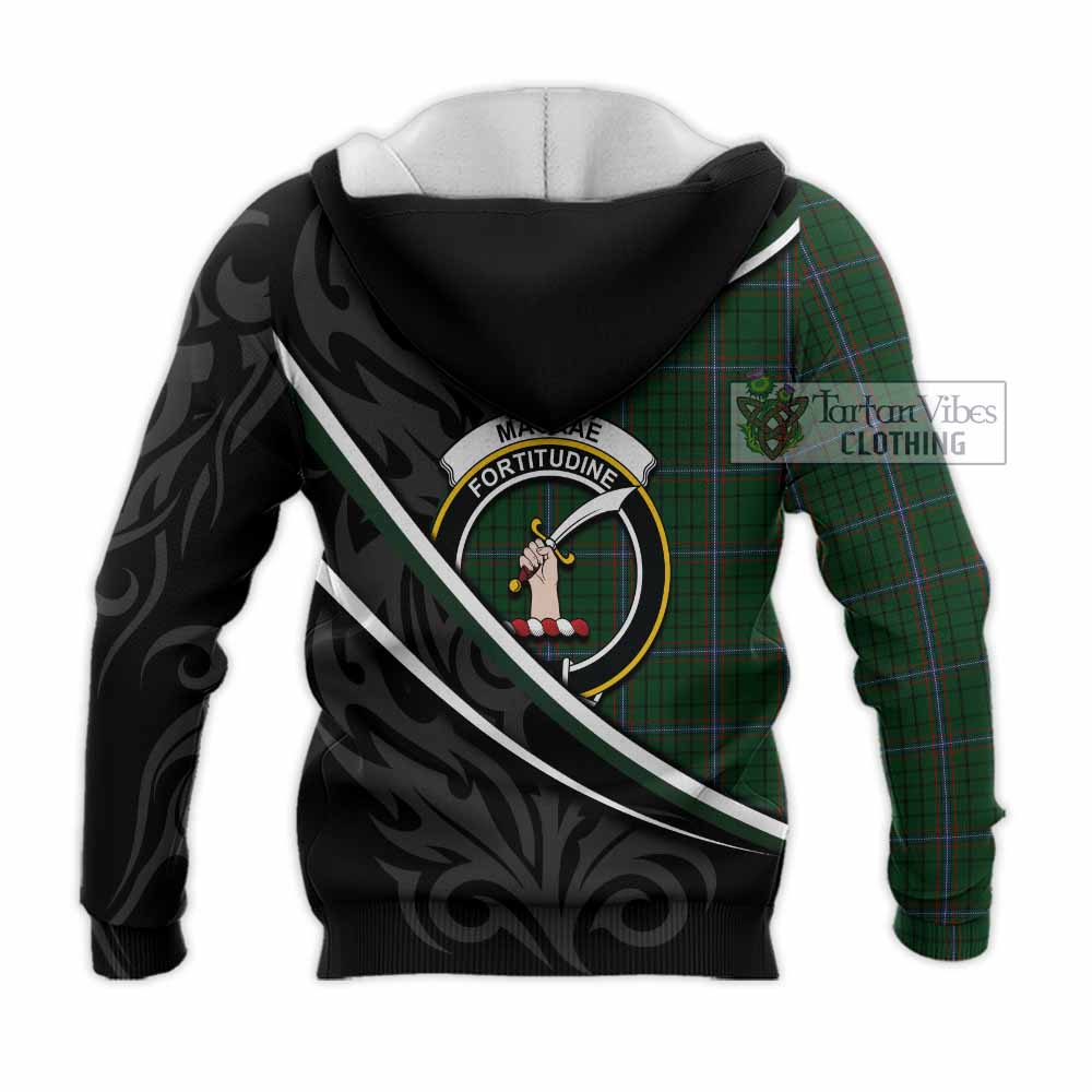 MacRae (McRae) Tartan Family Crest Knitted Hoodie Celtic Scottish Thistle Floral - Tartan Vibes Clothing