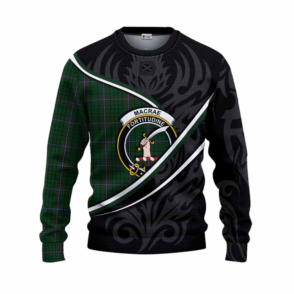 MacRae (McRae) Tartan Family Crest Knitted Sweater Celtic Scottish Thistle Floral - Tartan Vibes Clothing