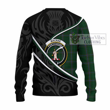 MacRae (McRae) Tartan Family Crest Knitted Sweater Celtic Scottish Thistle Floral