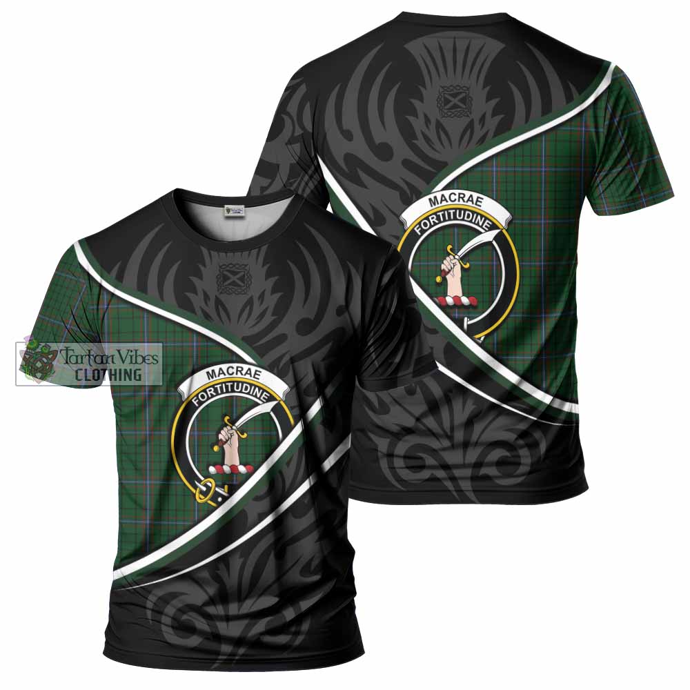 MacRae (McRae) Tartan Family Crest T-shirt Celtic Scottish Thistle Floral - Tartan Vibes Clothing