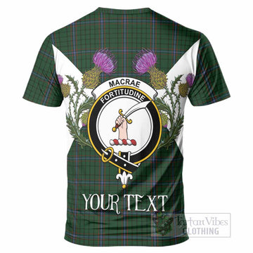 MacRae (McRae) Tartan Family Crest T-Shirt Scottish Burns Night Thistle Floral