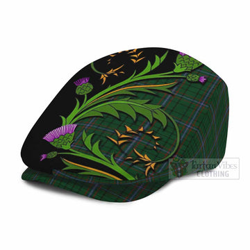 MacRae (McRae) Tartan Flat Cap, Jeff Cap Scottish Thistle Pride Heritage Art
