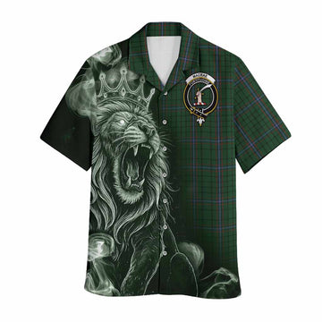MacRae (McRae) Tartan Hawaiian Shirt Roaring Lion Heritage
