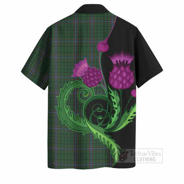MacRae (McRae) Tartan Hawaiian Shirt Traditional Scottish Thistle