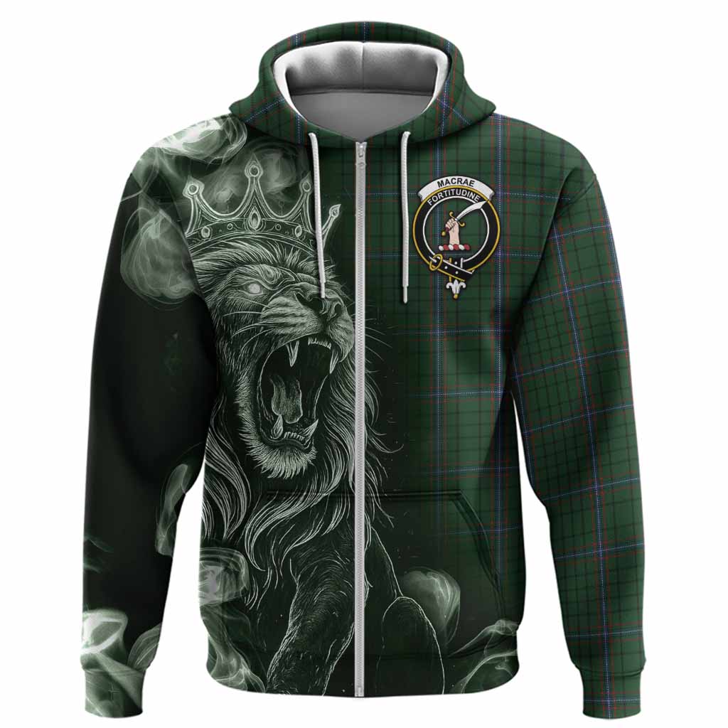 MacRae (McRae) Tartan Hoodie Roaring Lion Heritage