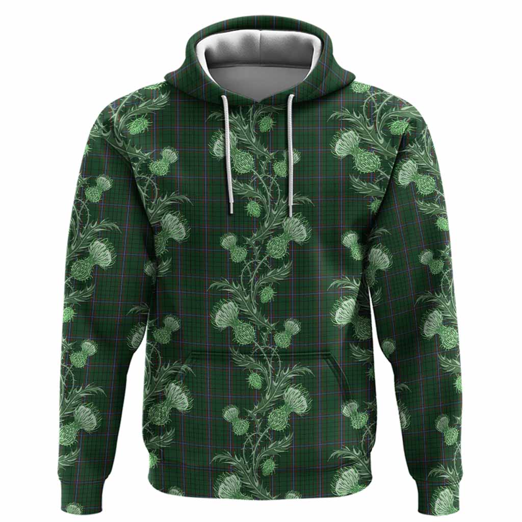 MacRae (McRae) Tartan Hoodie Seamless Scottish Thistle Flowers
