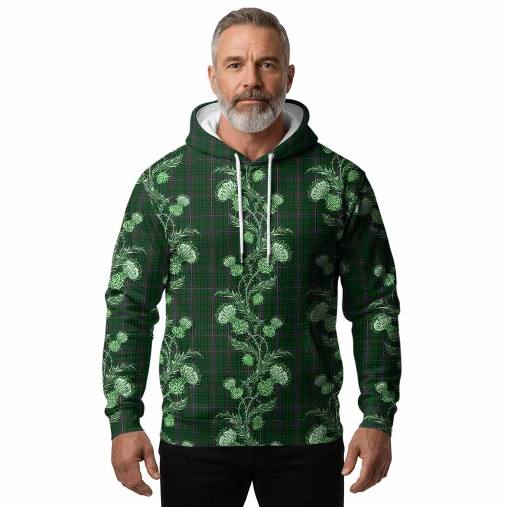 MacRae (McRae) Tartan Hoodie Seamless Scottish Thistle Flowers