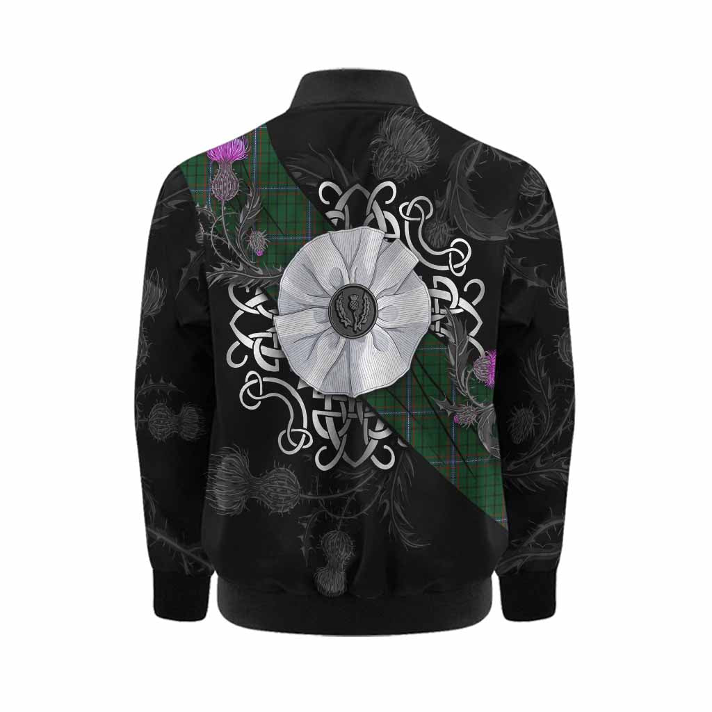 MacRae (McRae) Tartan Kid Bomber Jacket Jacobite White Rose Kid - Tartan Vibes Clothing