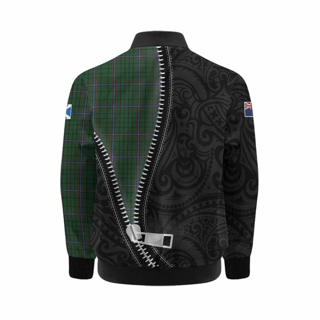 MacRae (McRae) Tartan Kid Bomber Jacket New Zealand Pattern Unique Zipper Stylized