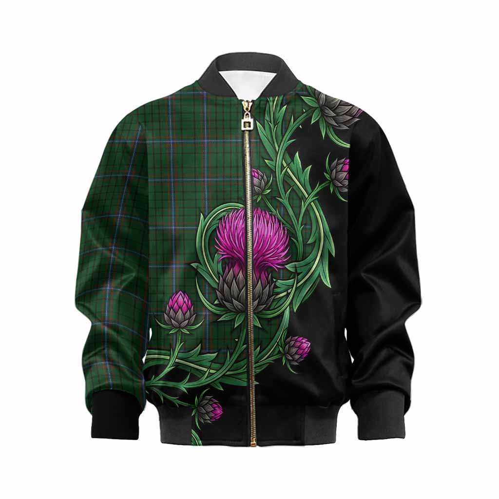 MacRae (McRae) Tartan Kid Bomber Jacket Resilient Scottish Thistle Kid XS - Tartan Vibes Clothing