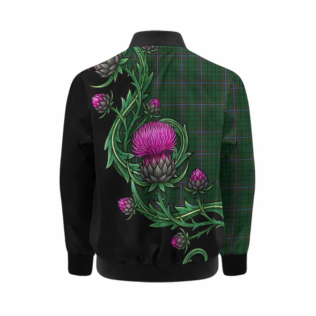 MacRae (McRae) Tartan Kid Bomber Jacket Resilient Scottish Thistle Kid - Tartan Vibes Clothing