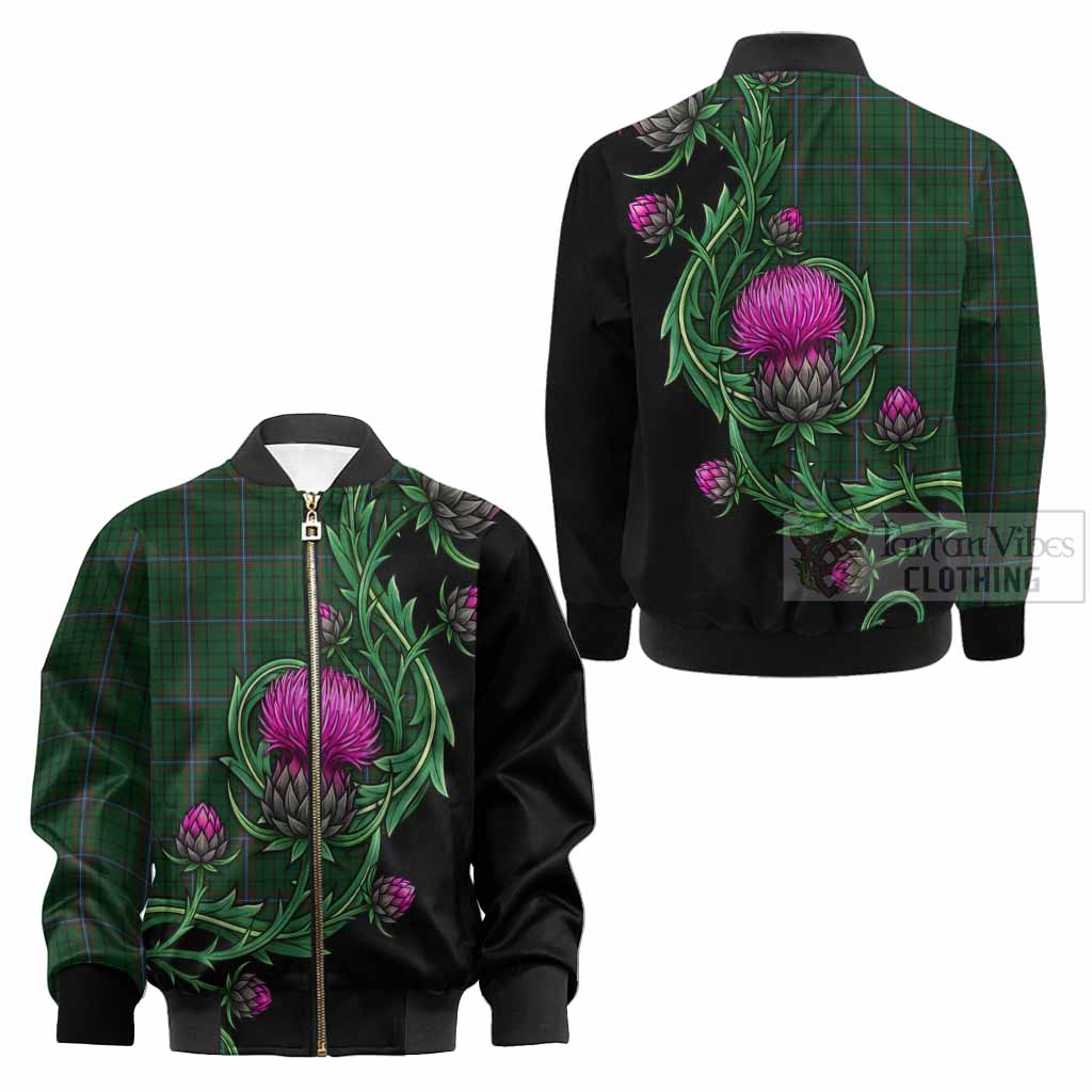 MacRae (McRae) Tartan Kid Bomber Jacket Resilient Scottish Thistle - Tartan Vibes Clothing