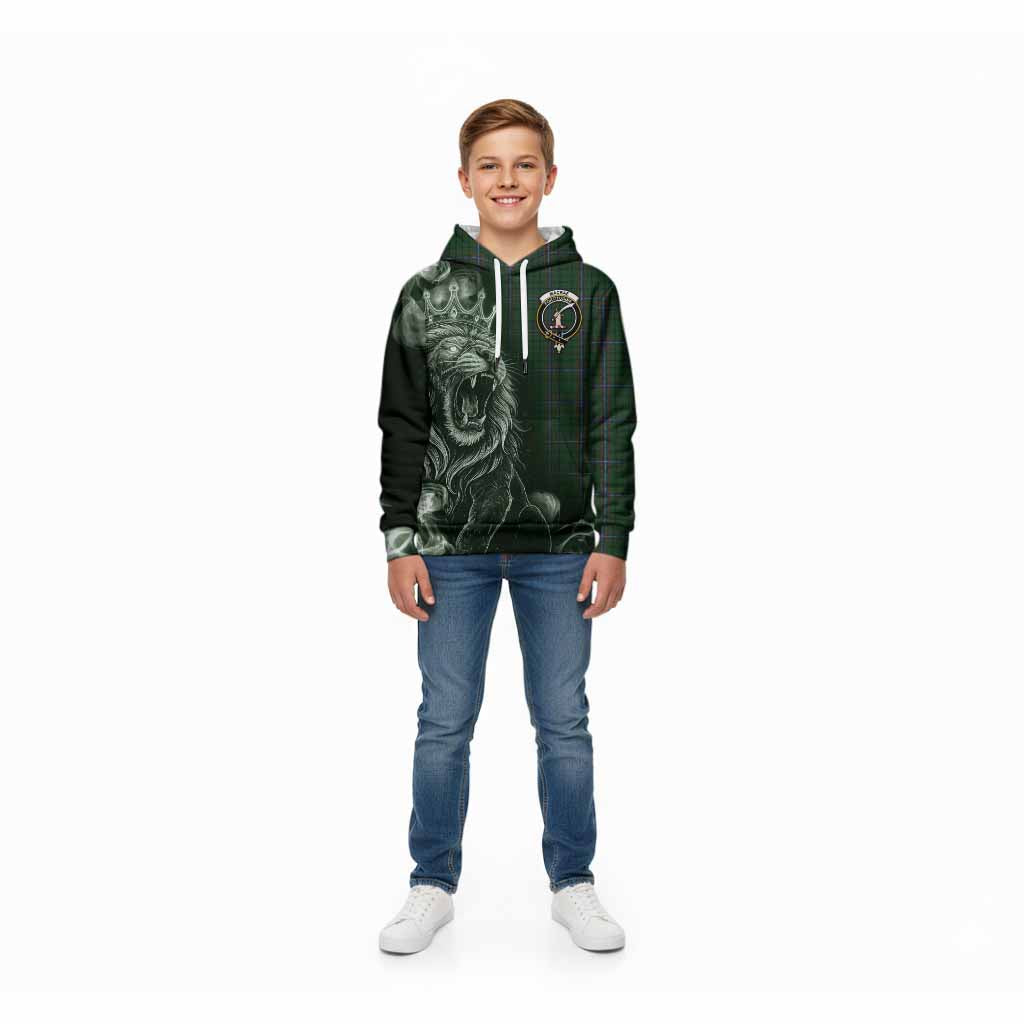 MacRae (McRae) Tartan Kid Hoodie Roaring Lion Heritage