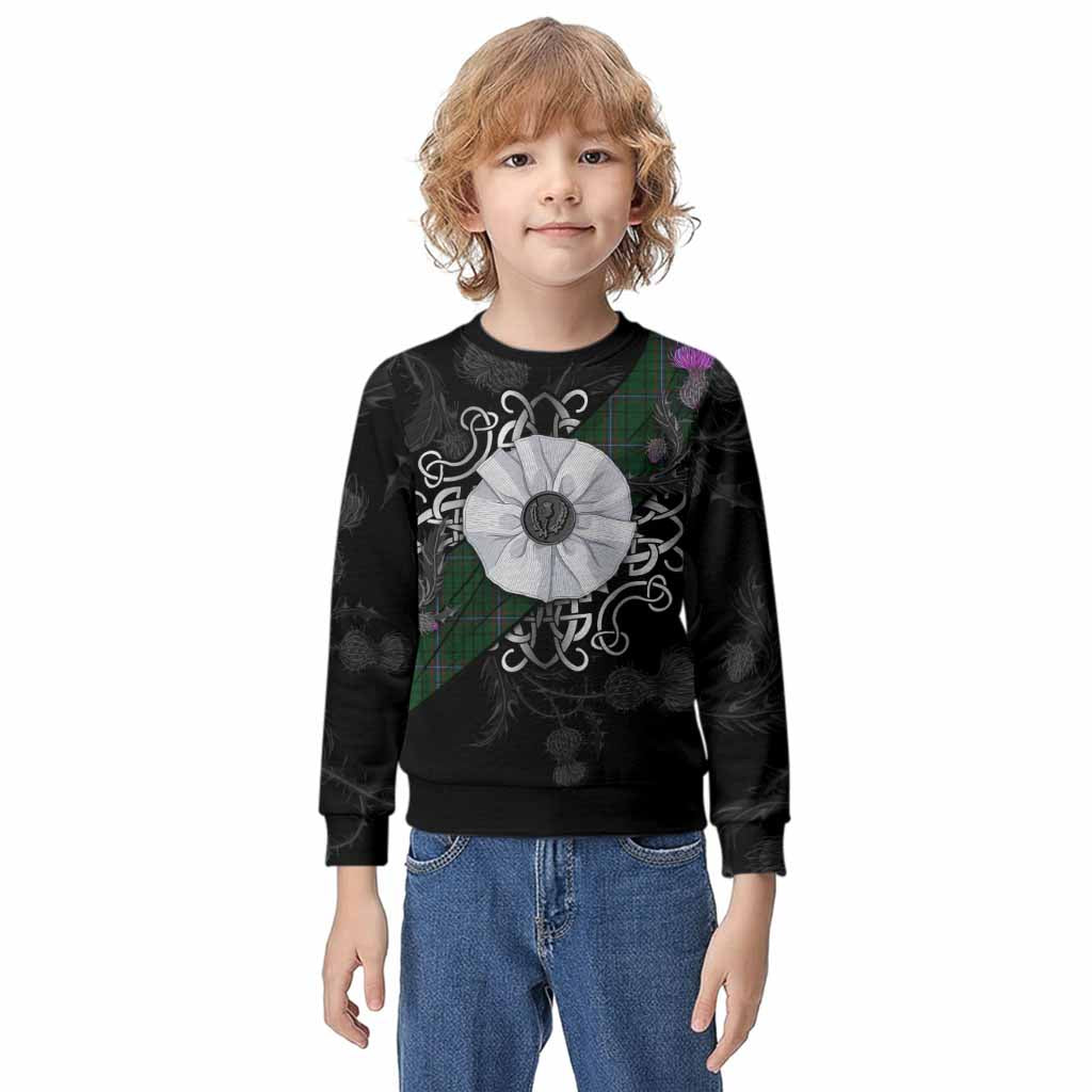 MacRae (McRae) Tartan Kid Knitted Sweatshirt Jacobite White Rose Kid - Tartan Vibes Clothing