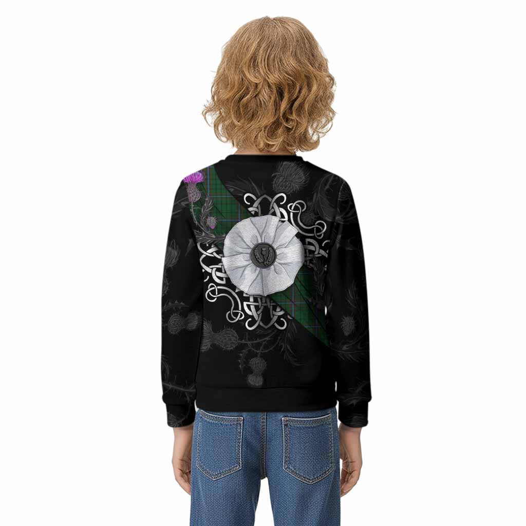 MacRae (McRae) Tartan Kid Knitted Sweatshirt Jacobite White Rose - Tartan Vibes Clothing