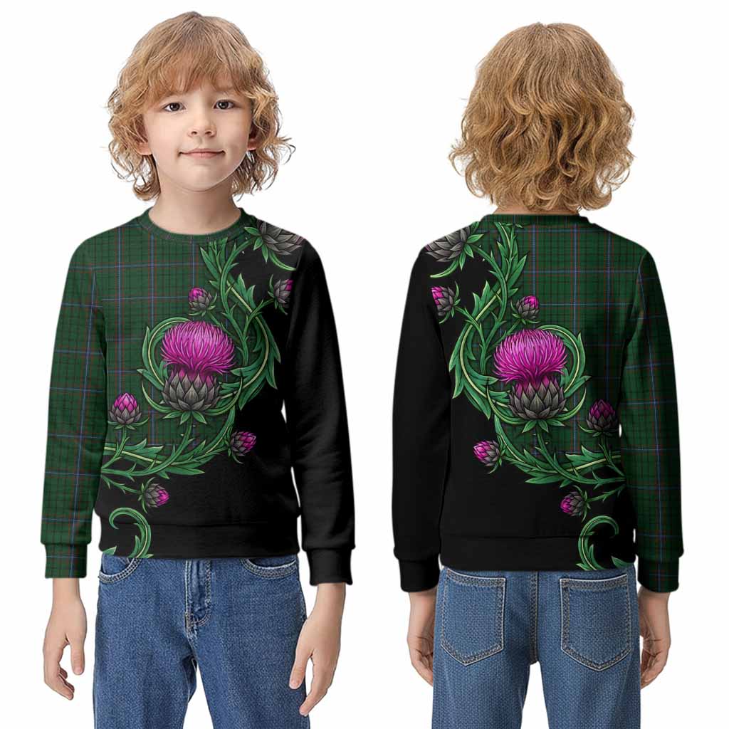 MacRae (McRae) Tartan Kid Knitted Sweatshirt Resilient Scottish Thistle - Tartan Vibes Clothing