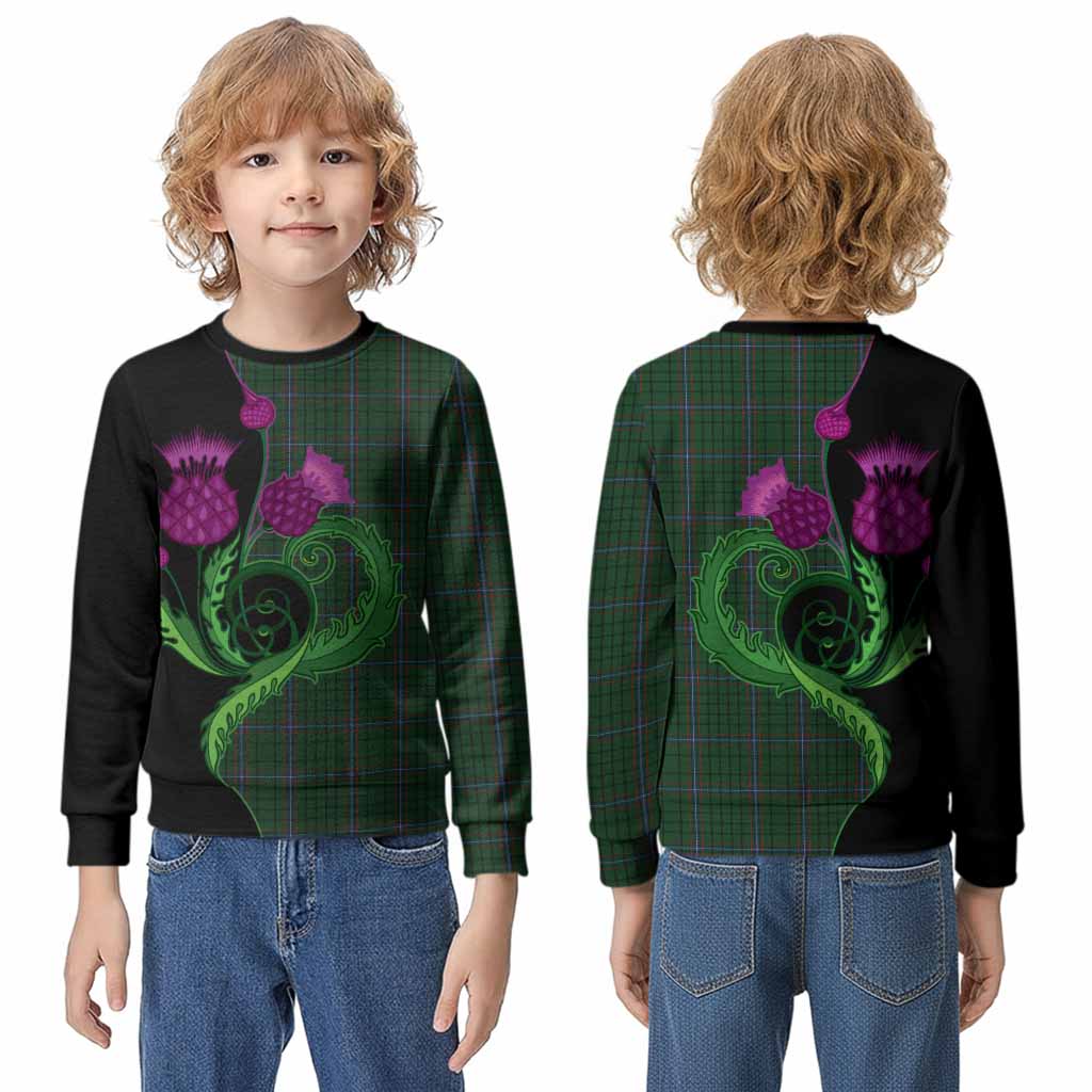 MacRae (McRae) Tartan Kid Knitted Sweatshirt Traditional Scottish Thistle