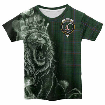 MacRae (McRae) Tartan Kid T-shirt Roaring Lion Heritage