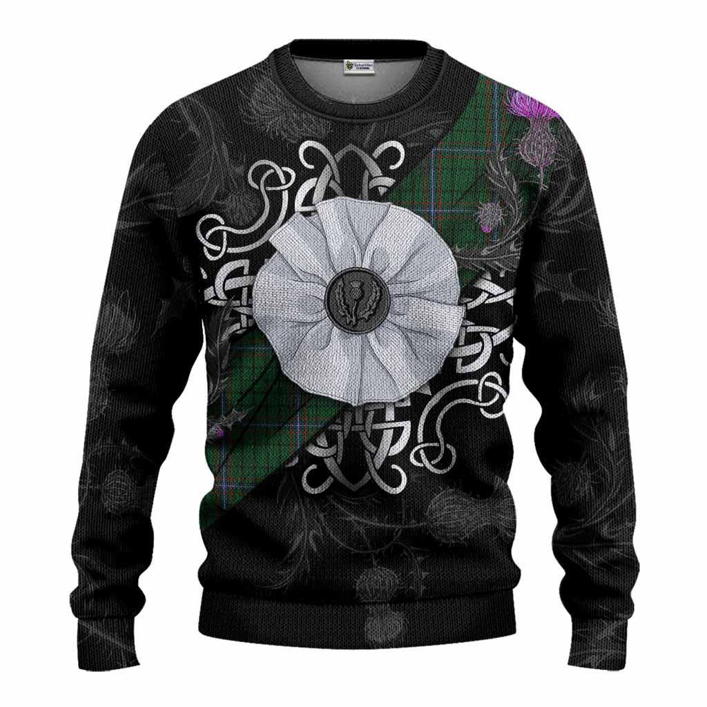 MacRae (McRae) Tartan Knitted Sweater Jacobite White Rose Unisex - Tartan Vibes Clothing