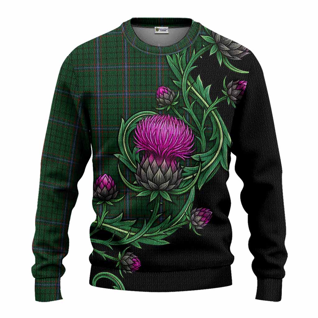 MacRae (McRae) Tartan Knitted Sweater Resilient Scottish Thistle Unisex - Tartan Vibes Clothing
