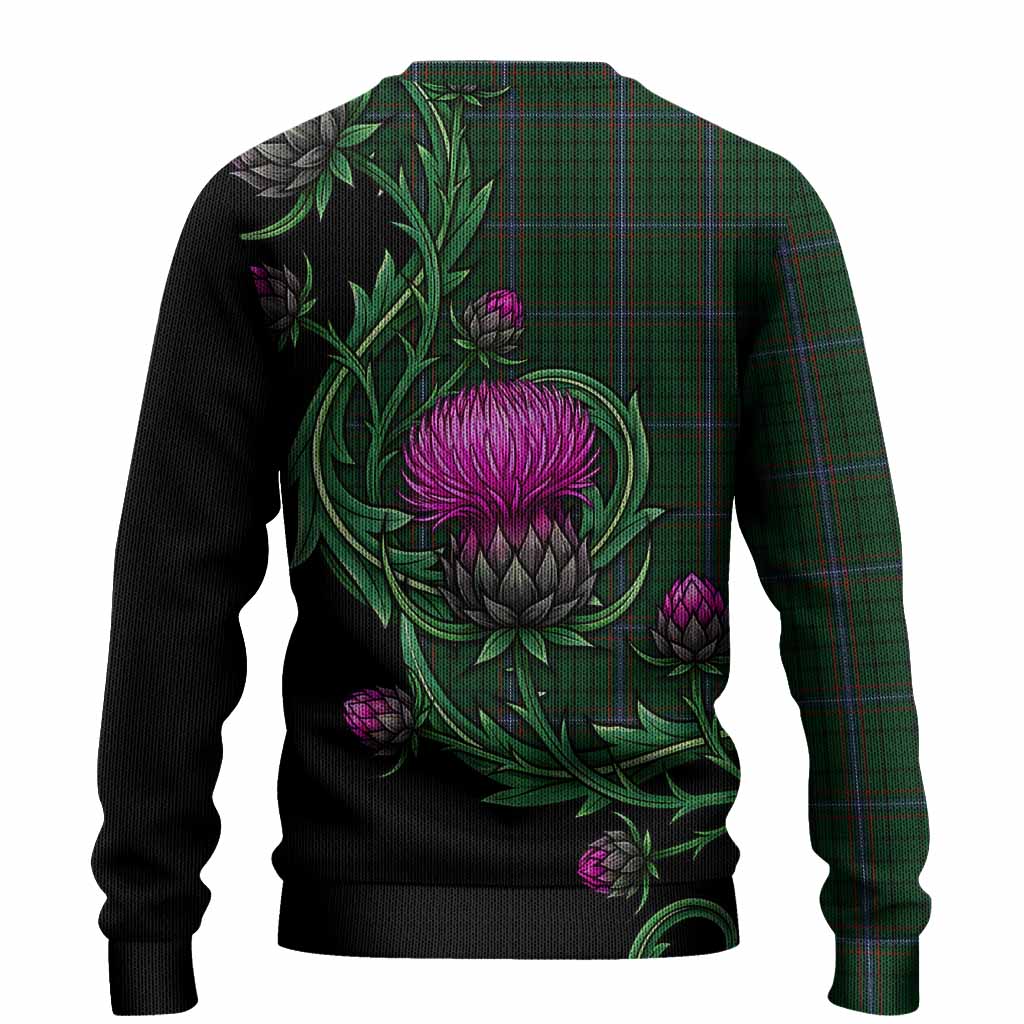 MacRae (McRae) Tartan Knitted Sweater Resilient Scottish Thistle - Tartan Vibes Clothing