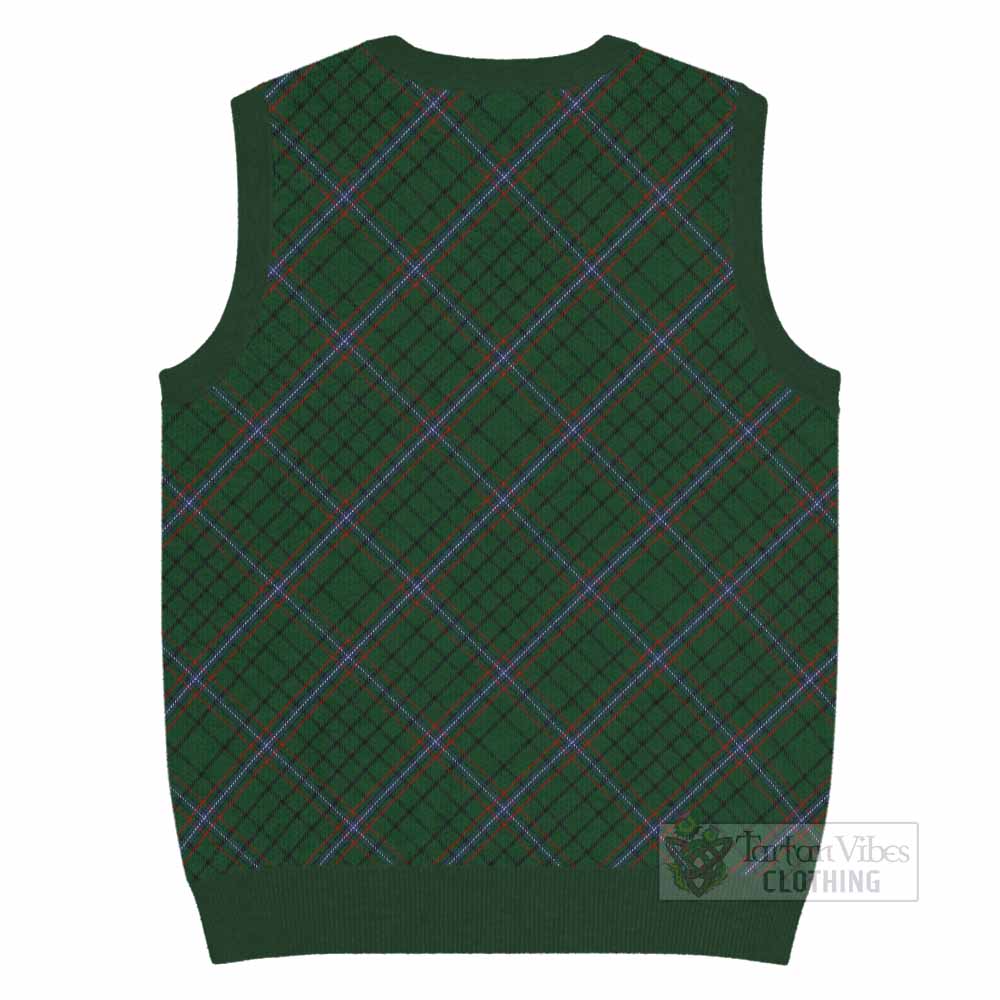 MacRae (McRae) Tartan Knitted V-Neck Vest with Family Crest Cross Style