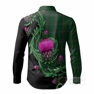 MacRae (McRae) Tartan Long Sleeve Button Shirts Resilient Scottish Thistle