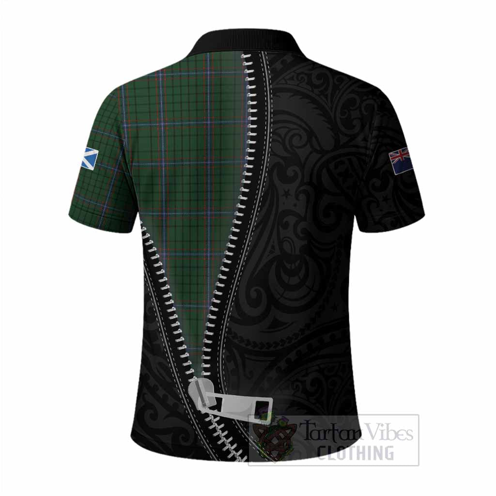 MacRae (McRae) Tartan Polo Shirt New Zealand Pattern Unique Zipper Stylized