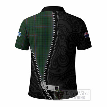 MacRae (McRae) Tartan Polo Shirt New Zealand Pattern Unique Zipper Stylized