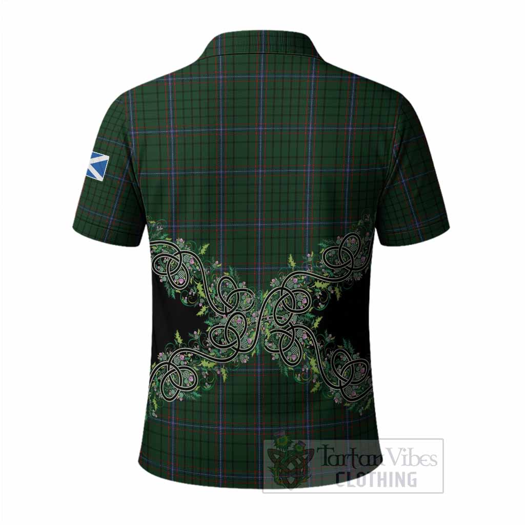 MacRae (McRae) Tartan Polo Shirt Thistle Scottish Spirit