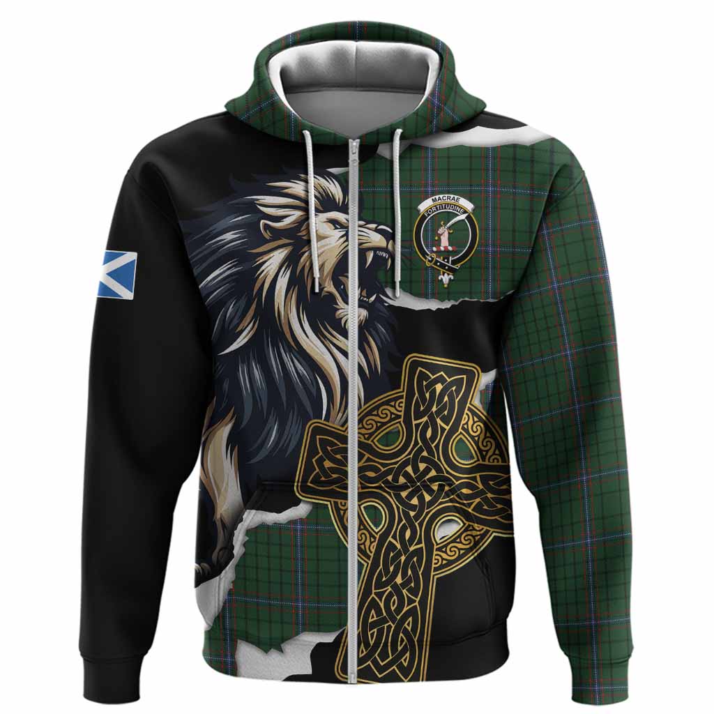 MacRae (McRae) Tartan Scottish Hoodie Lion Celtic Heritage