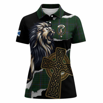 MacRae (McRae) Tartan Scottish Women Polo Shirt Lion Celtic Heritage