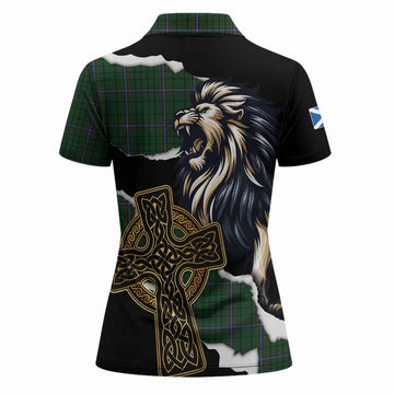 MacRae (McRae) Tartan Scottish Women Polo Shirt Lion Celtic Heritage