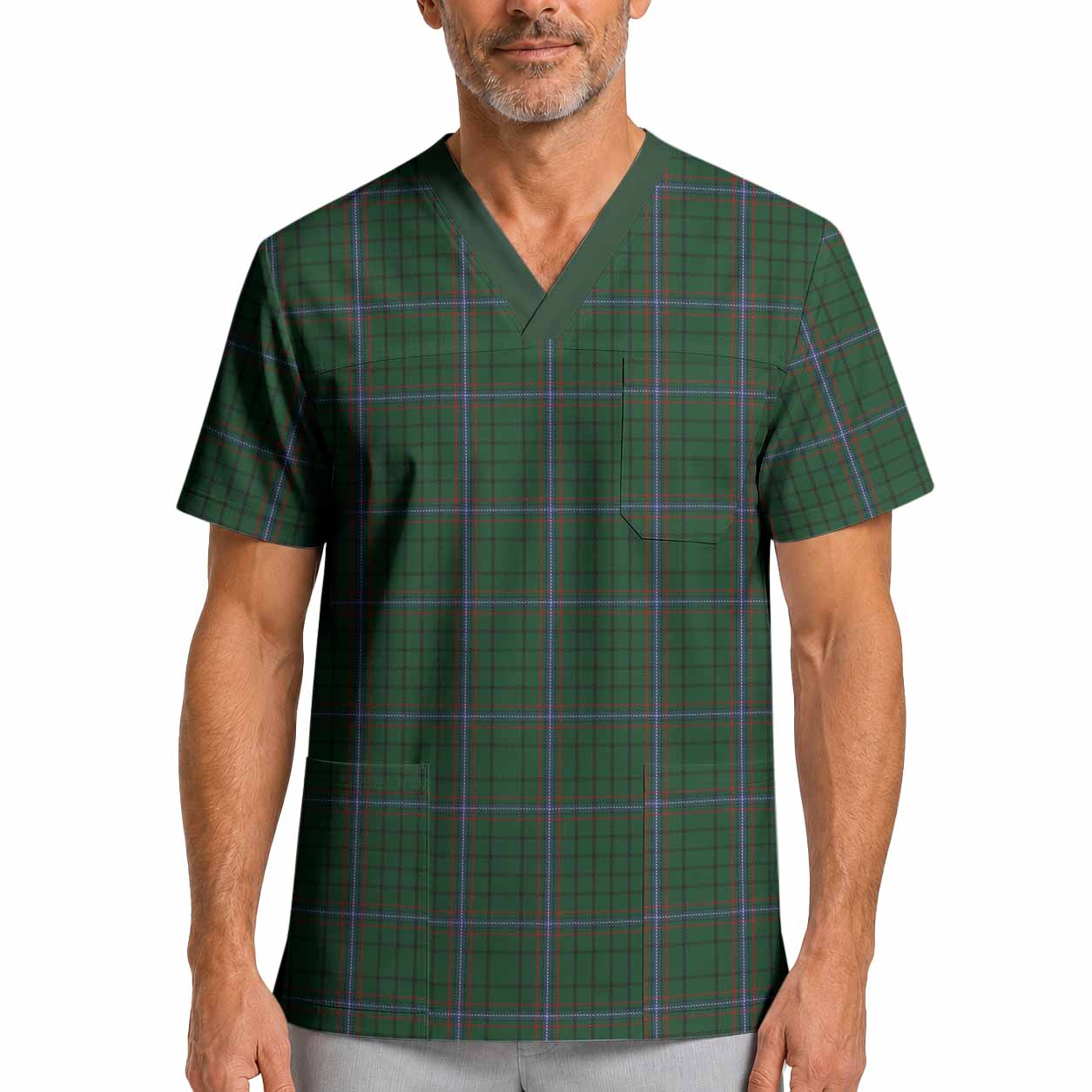MacRae (McRae) Tartan Scrub Top XL - Tartan Vibes Clothing