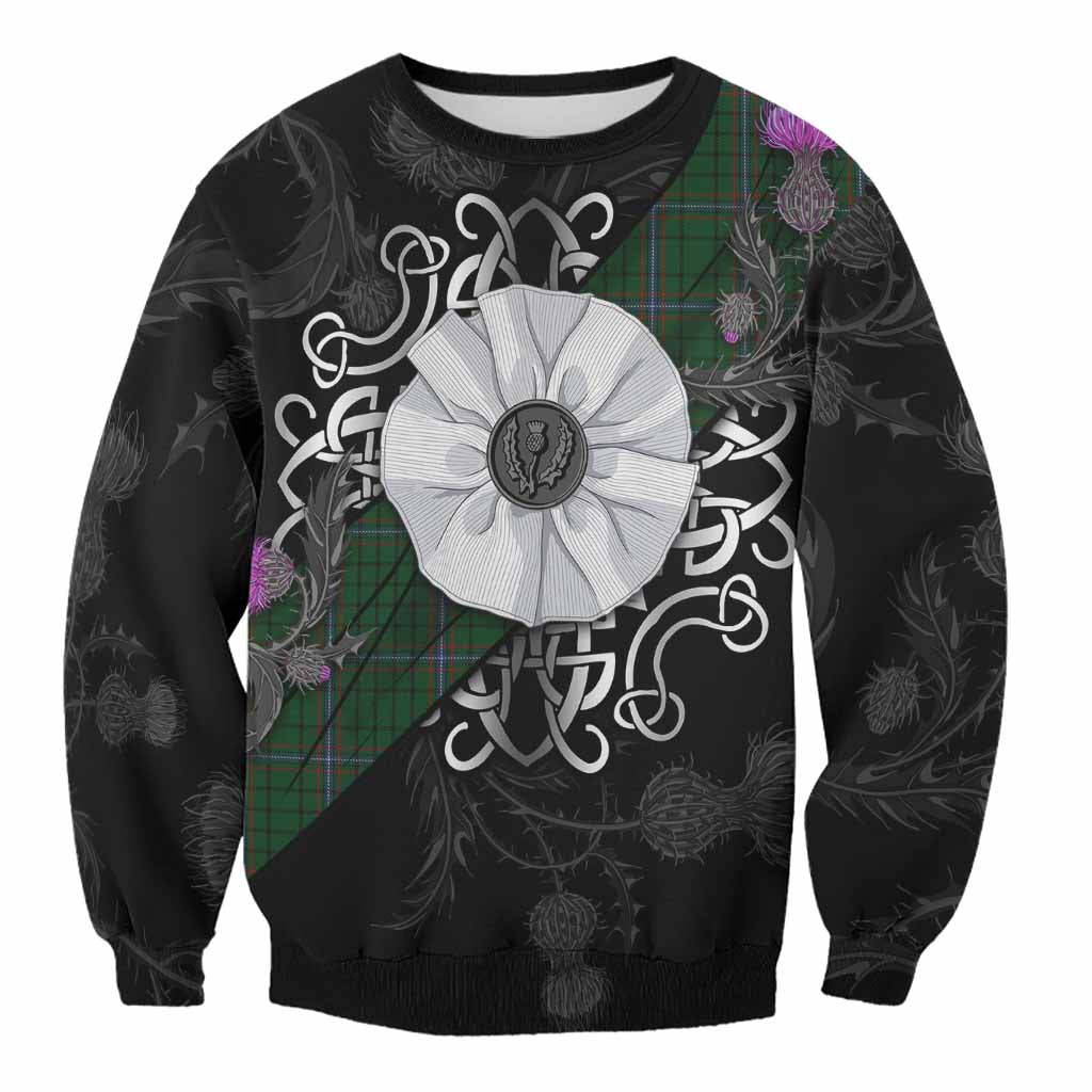 MacRae (McRae) Tartan Sweatshirt Jacobite White Rose Unisex - Tartan Vibes Clothing