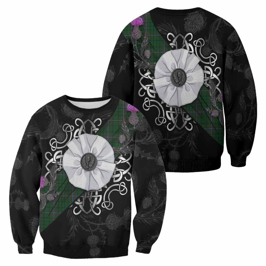 MacRae (McRae) Tartan Sweatshirt Jacobite White Rose - Tartan Vibes Clothing