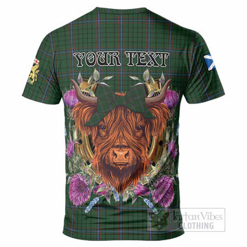 MacRae (McRae) Tartan T-Shirt Scottish Thistle Heilan Coo