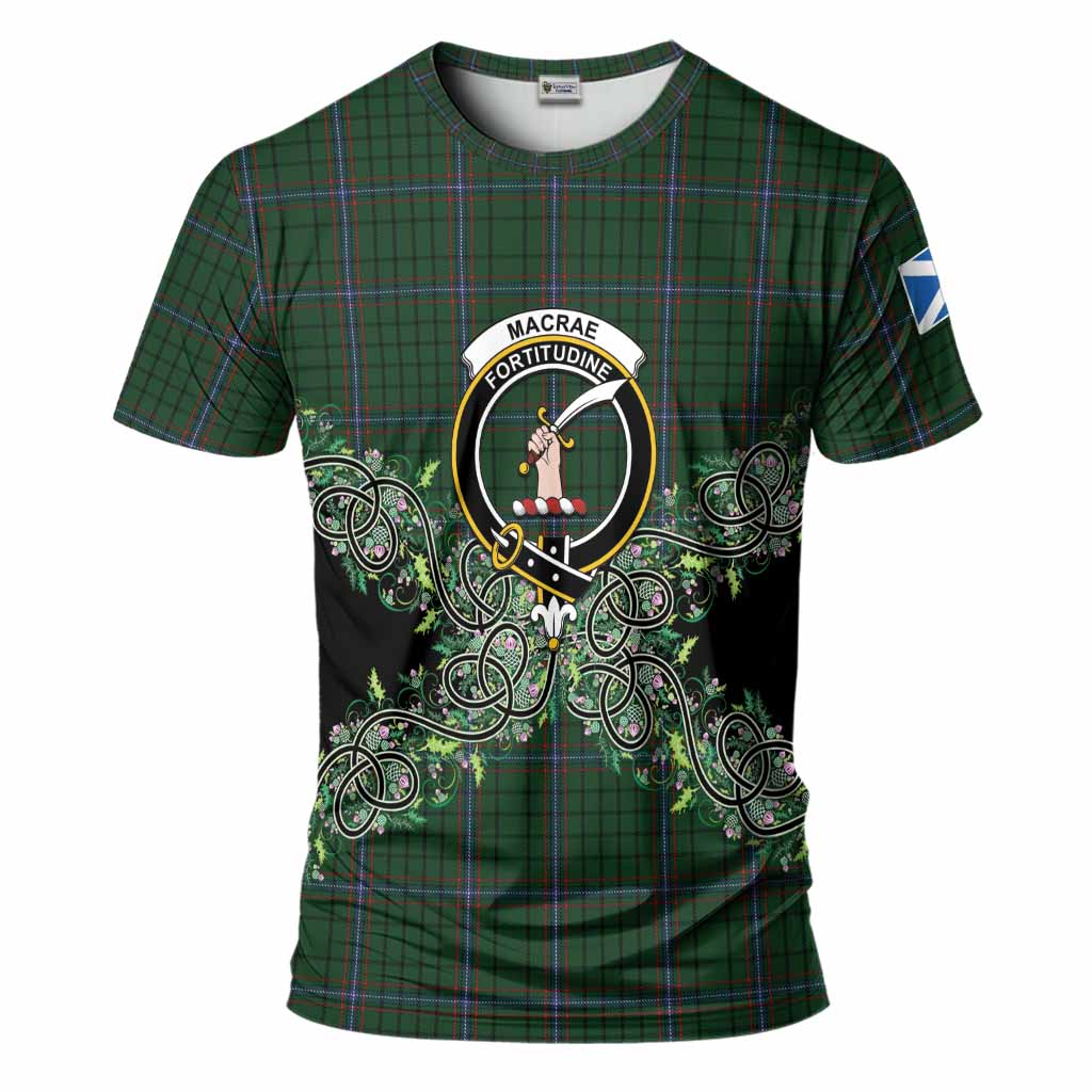 MacRae (McRae) Tartan T-Shirt Thistle Scottish Spirit