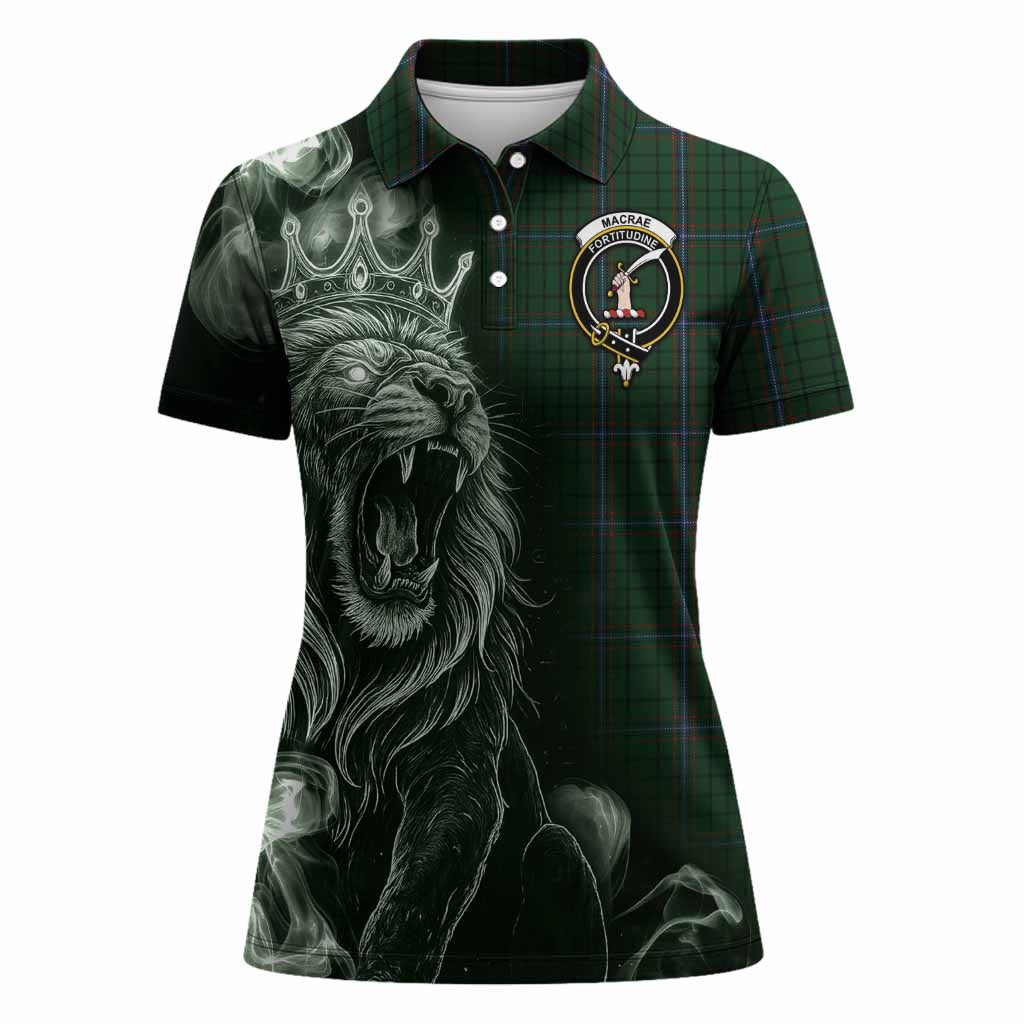 MacRae (McRae) Tartan Women Polo Shirt Roaring Lion Heritage