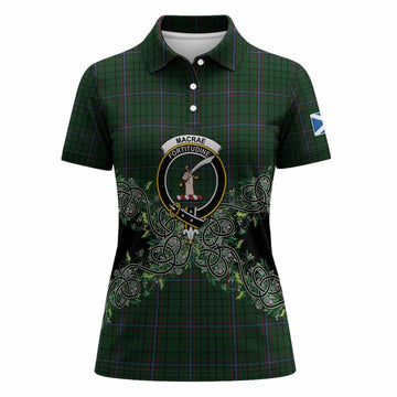 MacRae (McRae) Tartan Women Polo Shirt Thistle Scottish Spirit