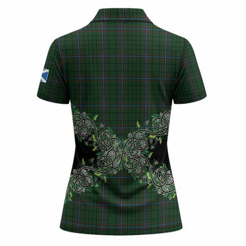 MacRae (McRae) Tartan Women Polo Shirt Thistle Scottish Spirit
