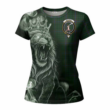 MacRae (McRae) Tartan Women T shirt Roaring Lion Heritage
