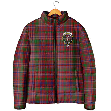 MacRae Red Tartan Padded Jacket with Family Crest