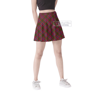 MacRae Red Tartan Women's Plated Mini Skirt