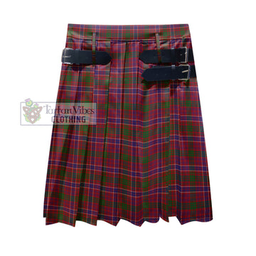 MacRae Red Tartan Men's Pleated Skirt - Fashion Casual Retro Scottish Kilt Style
