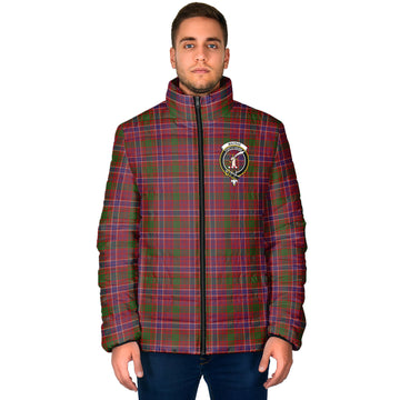 MacRae Red Tartan Padded Jacket with Family Crest