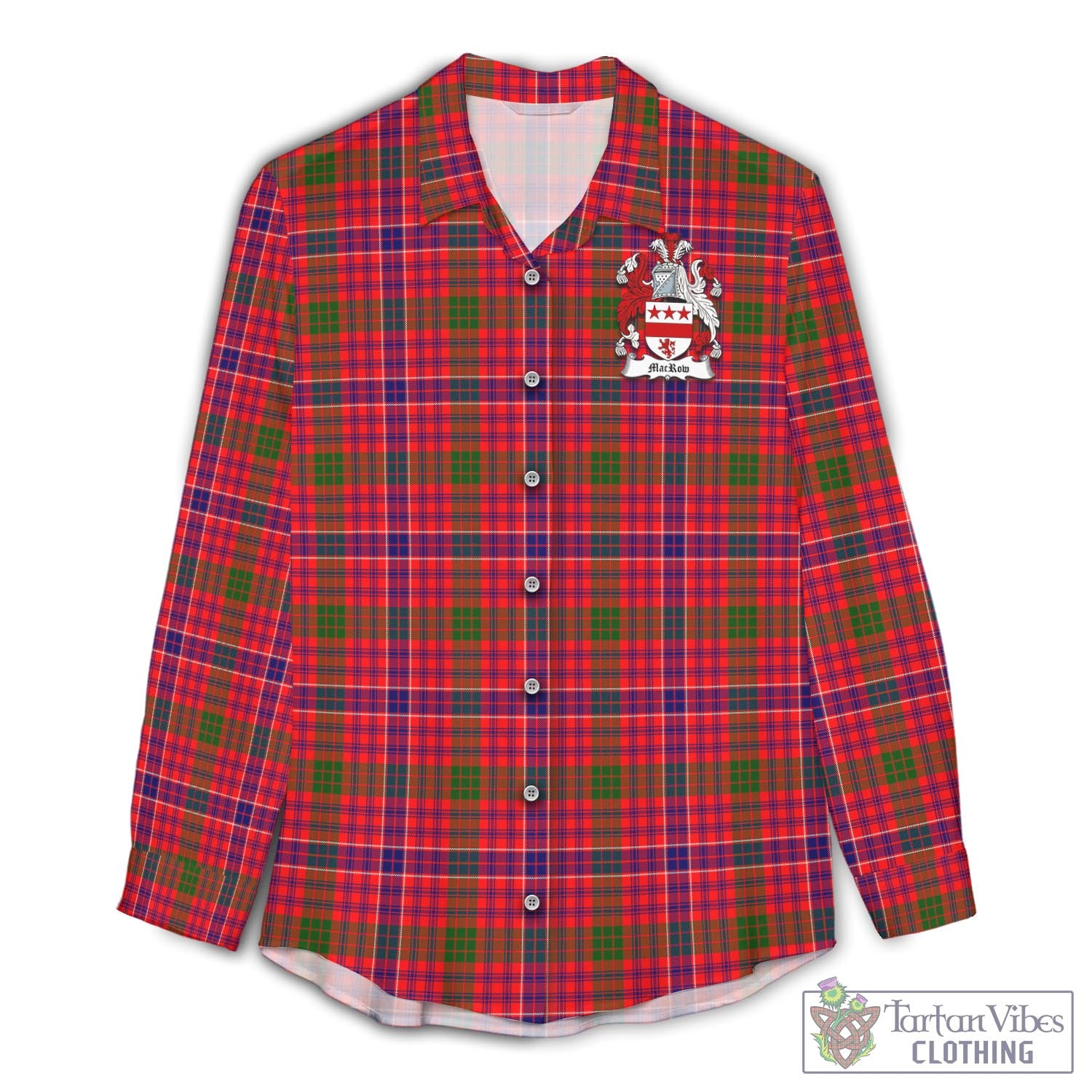 MacRow Tartan Women's Casual Shirt with Family Crest Female - Tartan Vibes Clothing