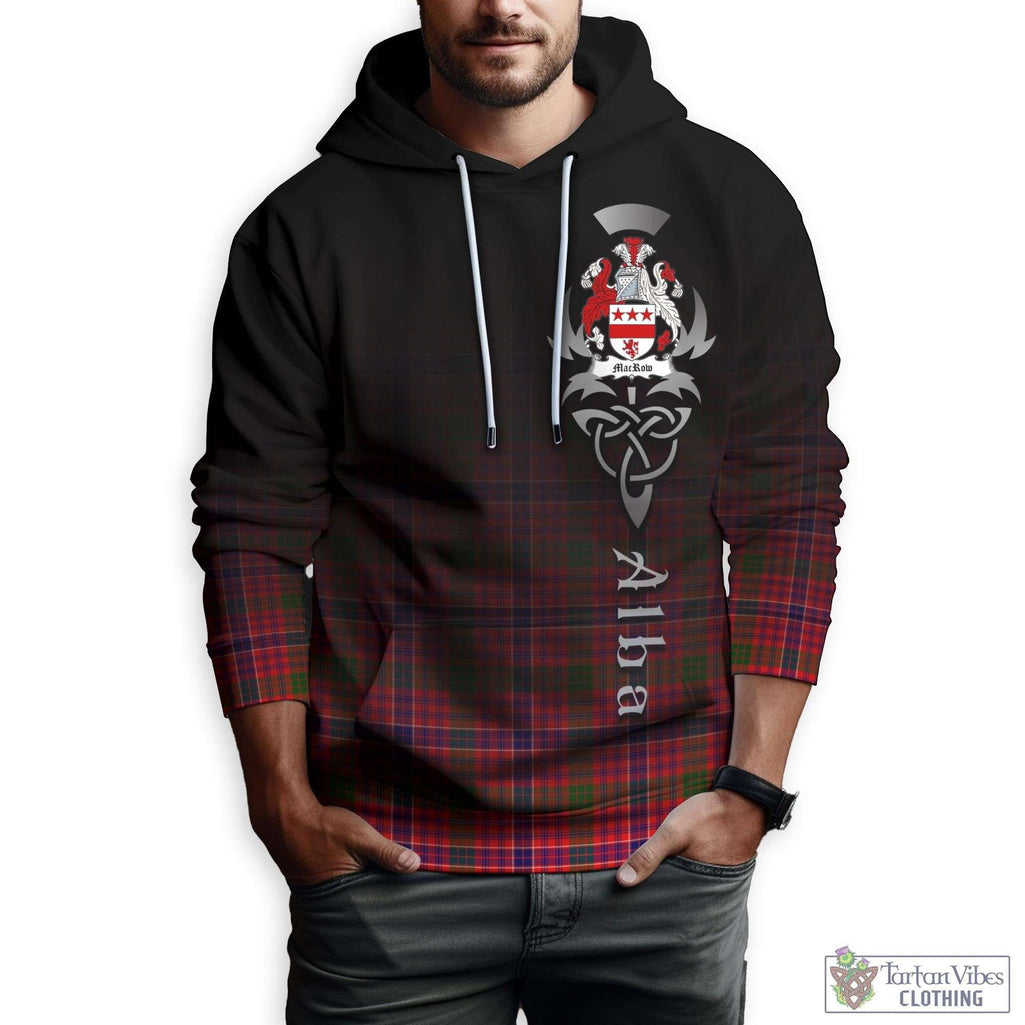 MacRow Tartan Hoodie Featuring Alba Gu Brath Family Crest Celtic Inspired Zip Hoodie - Tartan Vibes Clothing