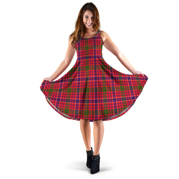 MacRow Tartan Sleeveless Midi Womens Dress